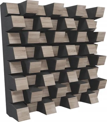 Obrázek produktu pro 2 akustické studiové difuzory "Sirius" | 2D QRD 50x50x15cm | barva: Sonoma