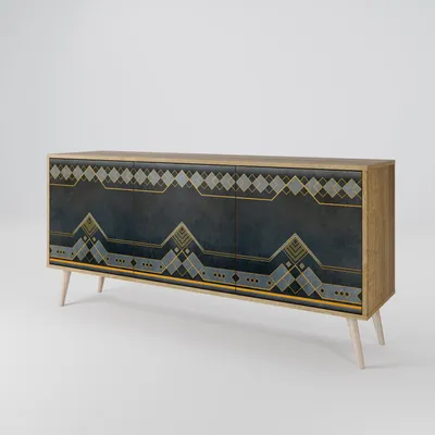 Immagine prodotto di Spacerebels cassettiera a 3 ante - credenza cassettiera - credenza alta - mobile armadio - soggiorno camera da letto - 57,5×164,5×42 (HxLxP)