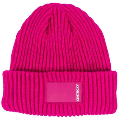 Image de Kentucky Horsewear casquette unie bonnet avec logo en caoutchouc rose Onesize