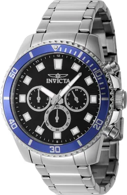 Produktbild von Invicta Pro Diver 46052 Herren uhr - Wasserdicht - Analog - Quarzuhrwerk - Edelstahl mit schwarzen zifferblat - 45mm