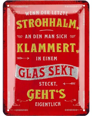 Produktbild von LANOLU Blechschilder retro, Bar Schild und lustige Wanddeko Küche Spruch, Cocktail Schild als Geschenkidee, Metallschilder vintage, 15x20 cm
