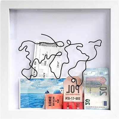 Image de Cadre vitrine en bois haut de gamme 20 x 20 cm pour documents et photos - Présentoir mural ou de table