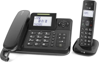 Image de Doro Comfort 4005 Combo Téléphone sans fil à faible rayonnement avec répondeur, identification de l'appelant, 10h de temps de conversation, 4 jours de veille, fonction mains libres, DECT