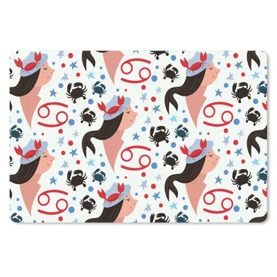 Produktbild von MuchoWow® Schreibtischunterlage Tierkreiszeichen - Krebs - Muster 60x40 cm - XXL Mauspad - Großes Mauspad