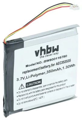 Produktbild von vhbw Akku kompatibel mit Beats Solo 3.0, Solo 2.0 Wireless Headset Kopfhörer (350 mAh, 3,7 V, Li-Polymer)