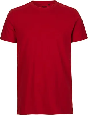 Image de Neutral O61001 | Mens Fitted T-Shirt + GOTS - Couleur : Red - Taille : M