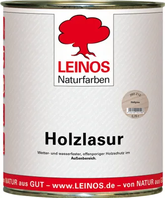 Produktbild von Wetterfeste Holzlasur für Außen 212 Hellgrau 0,75 Liter - offenporiger Holzschutz mit Filmschutz gegen Pilzbefall - für Fenster, Türen, Zäune & Pergolen - wasserabweisend, lasierend