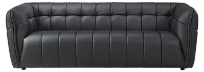 Produktbild von DUGORI 3-Sitzer-Sofa aus schwarzem Leder
