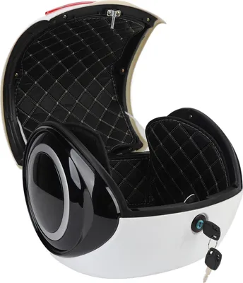 Obrázok produktu pre 32L vrchný kufor na motorku, ABS, športový štýl, vodoodpudivý, prachotesný, prenosný kufor na elektrický bicykel, skúter, biely