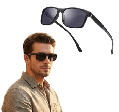 Immagine prodotto di Occhiali da uomo Amoray con lenti polarizzate: eleganti occhiali da sole stile aviatore con protezione UV400