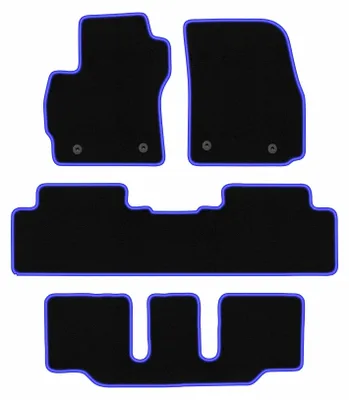 Produktbild von Fußmatten Velours Schwarz/Blau für Mazda Premacy II 2005-2010 Set 4-tlg