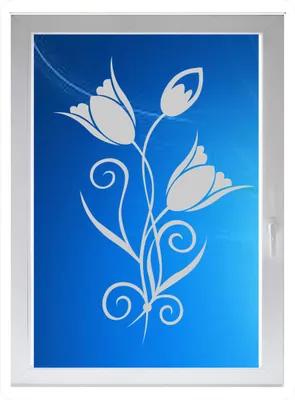 Produktbild von INDIGOS UG - Wohnzimmer Blumenornament Blüten - Farbe: silberfein satiniert - 96x61 cm - Sichtschutzfolie - Fensterfolie - Glasdekorfolie - für die Küche, Bad ans Fenster