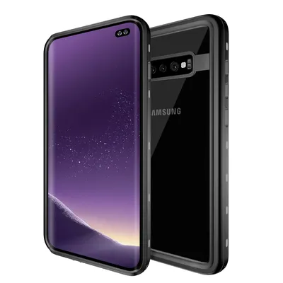 Immagine prodotto di Galaxy S10 Plus Custodia impermeabile, IP68 360 gradi Custodia protettiva completa, antiurto, antipolvere e antineve, con pellicola incorporata per Samsung Galaxy S10 Plus Nero