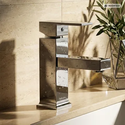 Produktbild von PaulGurkes Waschtischarmatur Aufputz Wasserhahn Eckig Wasserhahn