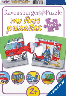 Obrázok produktu pre 9 x 2 dieliky Ravensburger detské puzzle moje prvé puzzle záchranné vozidlá 07332