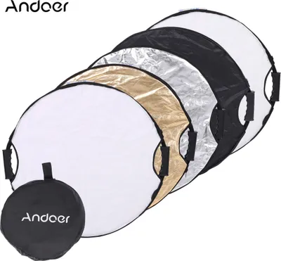 Produktbild von Andoer 60cm 5 in 1 Runde Collapsible Multi Disk Portable Circular Foto Fotografie Studio Video Light Reflektor