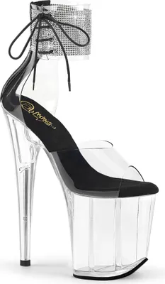 Produktbild von FLAMINGO-824RS Herren Sandale von Pleaser, Transparent Schwarz , EU 37, US 7
