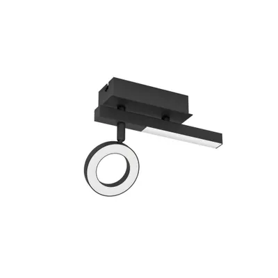 Image de Eglo 900513 CARDILLIO 2 LED Lampe spot 1x3,2W, 1x2,2W 165x65mm Noir satiné blanc chaud