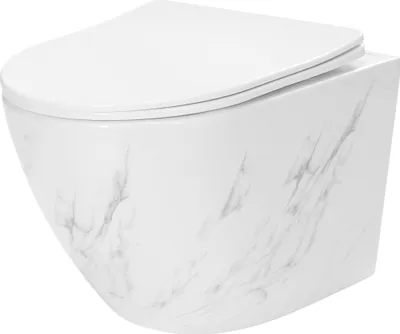Produktbild von Rea WC Schüssel Randlos Carlos Nature Marble