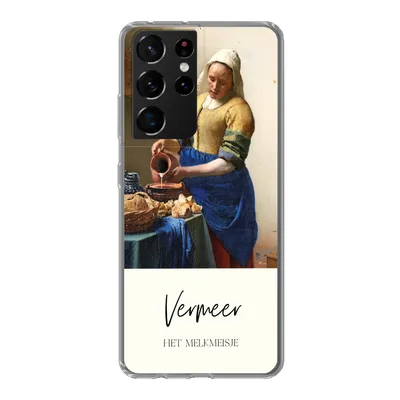Produktbild von MuchoWow® Handyhülle Schutzhülle Hülle für Samsung Galaxy S21 Ultra Kunst - Milchmädchen - Vermeer Silikon Softcase Handy Hülle - Mobiltelefon