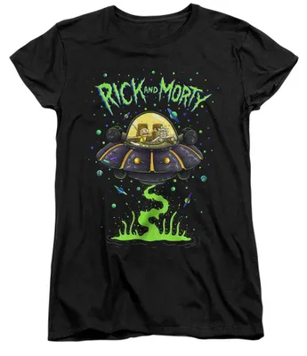 Immagine prodotto di Rick and Morty - T-shirt da donna, aderente, modello TV40772 (taglia L), colore nero