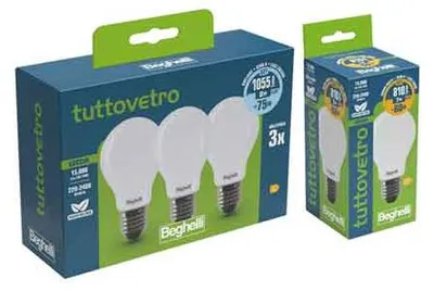Obrázek produktu pro Beghelli TuttovetroLED žárovka E27 12W 1520lm 3000K Ekvivalent 100W Tvar A