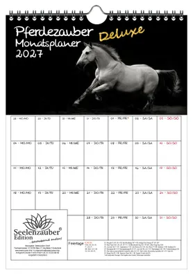 Produktbild von Pferdezauber DELUXE Planer DIN A4 Kalender für 2027 Pferde - Seelenzauber