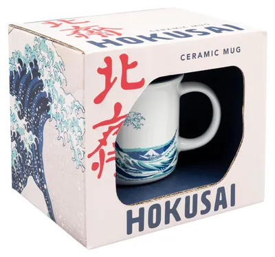 Obrázek produktu pro Hrnek s motivem "Velká vlna v Kanagawě" od Hokusai, objem 350 ml