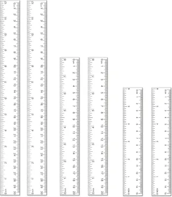 Produktbild von Kunststoff Lineal 6er Pack Lineal Transparent Flexibel Präzision Lineal Messwerkzeug Flexibel Präzision Lineal für Schule Büro Zuhause(6, 8, 12 Zoll)