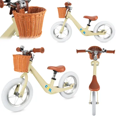 Immagine prodotto di Bicicletta senza pedali Lebula in magnesio con cestino, verde