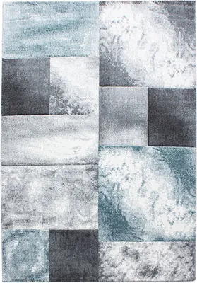 Produktbild von Kurzflor Teppich Hara Läufer, Farbe: Blau, Größe:80x150 cm