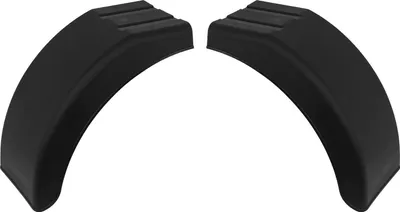 Produktbild von DOMAR Halbkotflügel-Set 395x220 mm aus Kunststoff 2 Stück für Pkw-Anhänger als robuster schwarzer Schmutzfänger