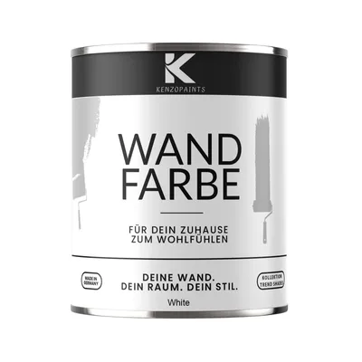 Produktbild von Kenzopaints 750ml Wandfarbe Designfarbe Innenfarbe - White