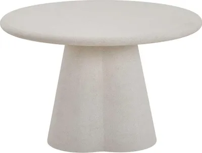 Produktbild von Esstisch Faro - Ø120x76cm - Zementfarbe - weiß