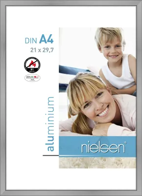 Produktbild von Nielsen Aluminium Bilderrahmen Classic-B1, 21x29,7 cm (A4), Silber Matt