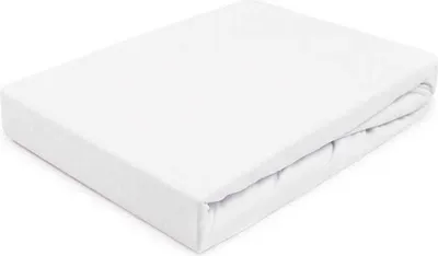 Image de Drap-housse avec élastique, jersey 70x140 blanc