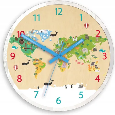 Produktbild von ModernClock, Wanduhr, Wanduhr für Kinder, Lernuhr, stille Wanduhr, 30 cm