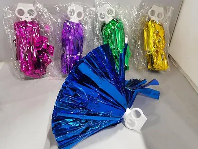 Obrázok produktu pre roztlieskavačky pompóny trblietavé prúžky mix farieb