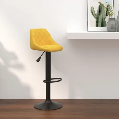 Produktbild von Möbel Barhocker Senfgelb Samt  - Barhocker 335345
