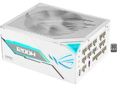 Produktbild von ASUS ROG -THOR-1200P3-WHITE-GAMING, 1200 W, 100 - 240 V, Aktiv, 125 W, 1200 W, 125 W