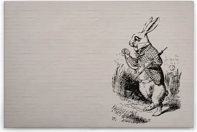 Produktbild von Leinwandbild Kaninchen 60 x 90 cm - Wandbild Hase Beige Schwarz - Keilrahmen Tiere Wohnzimmerdeko Wanddeko Wandgemälde