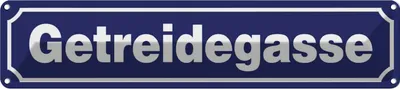 Produktbild von vianmo Blechschild 10x46 cm Getreidegasse Dekoration