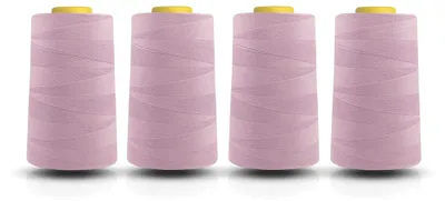 Produktbild von Overlock-Nähmaschine mit Polyesterfaden, 45000 Meter, Weiß, Schwarz, Naturmarine, Rot, Grau (lila)