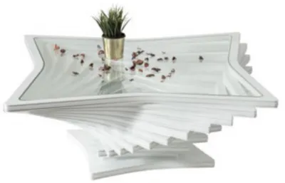 Produktbild von Couchtisch Modern Wohnzimmer Weiß Neu Holz Elegant Stilvoll Komfort