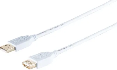 Produktbild von USB High Speed 2.0 Verlängerung, A/A Buchse, USB 2.0, weiß, 3m