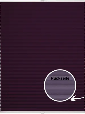 Produktbild von Thermo-Plissee auf Maß für Fenster zum Anschrauben in Glasleiste Farbe: Violett, Größe: B): 111-120 cm, H): 101-150 cm