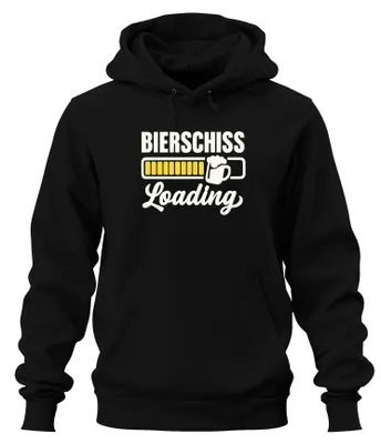 Produktbild von Bierschiss Loading  Bier Party Geschenk JGA Hoodie Kapuzenpullover, Schwarz, L