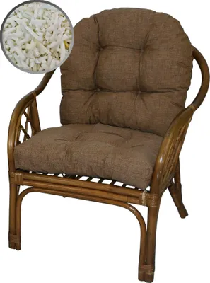 Immagine prodotto di AMPO Cuscino imbottito per sedia in rattan, sedia Bahamas, cuscino per sedia da giardino, sedia in vimini