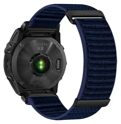 Produktbild von By Qubix Nylon Sport Loop Armband - Dunkelblau - passend für Garmin Quatix 8 - 51mm