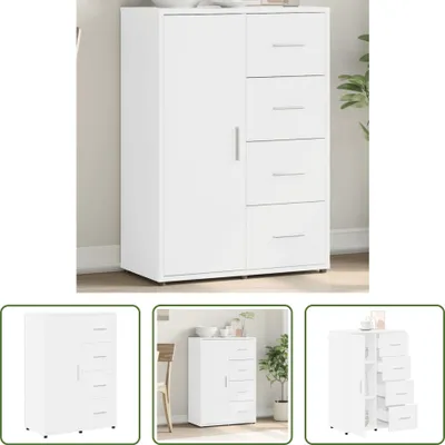Produktbild von The Living Store Sideboard Weiß 60x31x84 cm Holzwerkstoff